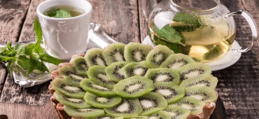 Gezond dessertidee: taart met kiwi en roomkaas