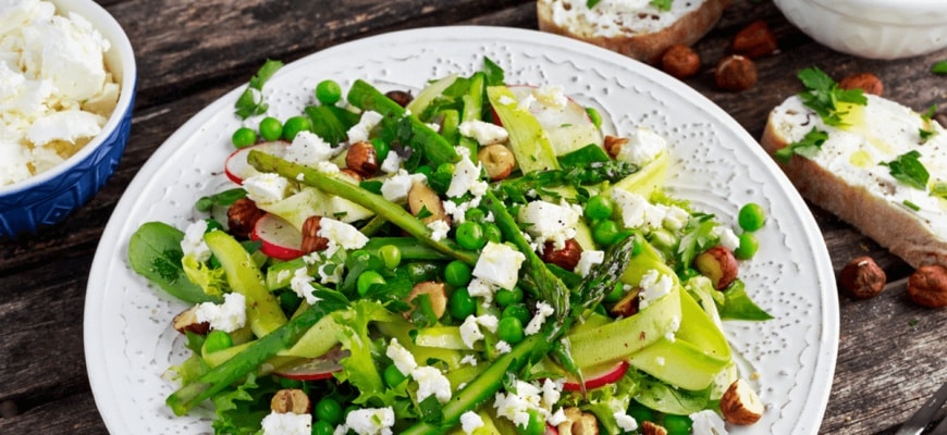 Groentesalade.  Welke van de ingrediënten helpen je af te vallen?