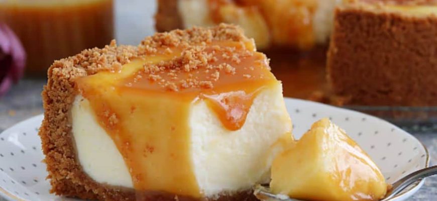 Cheesecake de caramelo salgado: Receita fácil para quem ama doces!