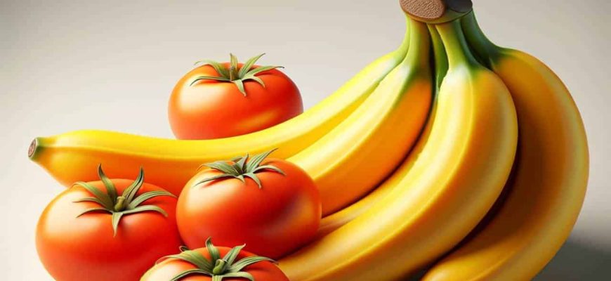 É por isso que você deve colocar uma banana ao lado de tomates verdes