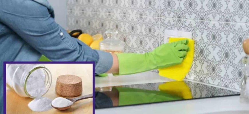 Limpador de creme de bicarbonato de sódio para limpar seu banheiro e cozinha