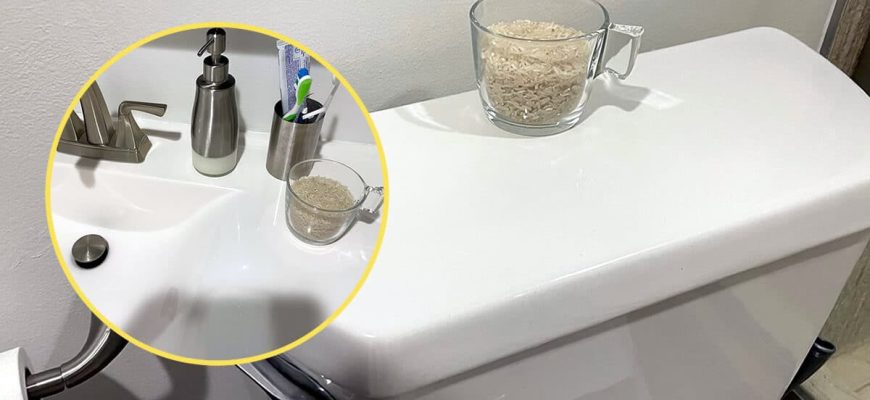 O truque do copo de arroz no banheiro é a solução definitiva para um problema muito comum